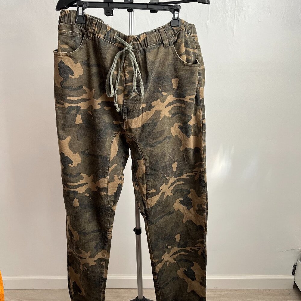 Safari Print Big Men  Drawstring Pant 5XL